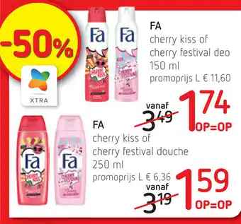 FA cherry festival deo 150ml, FA cherry festival douche 250ml