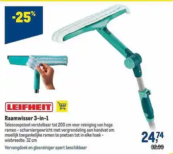 Makro Leifheit raamwisser 3-in-1 aanbieding