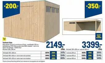 Makro Tuinhuis cube aanbieding