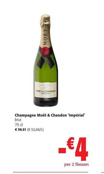 Colruyt Champagne moët & chandon 'impérial' aanbieding