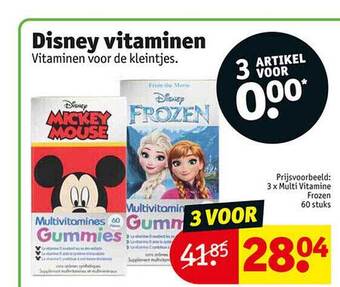 Kruidvat Disney vitaminen aanbieding