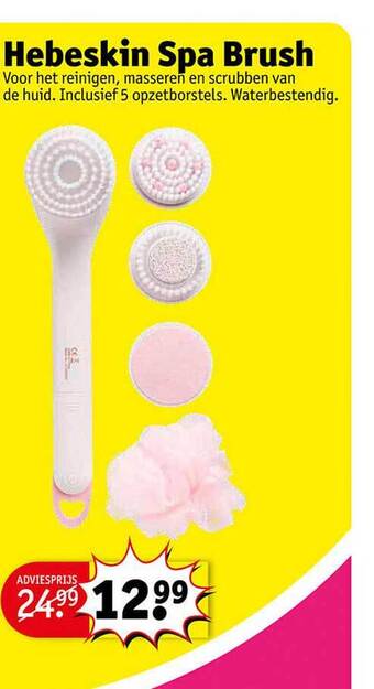 Kruidvat Hebeskin spa brush aanbieding