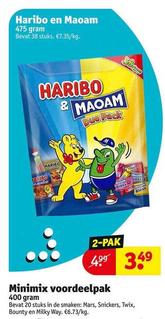 Kruidvat Haribo en maoam aanbieding