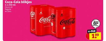 Kruidvat Coca-cola blikjes aanbieding