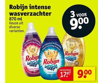 Kruidvat Robijn intense wasverzachter aanbieding