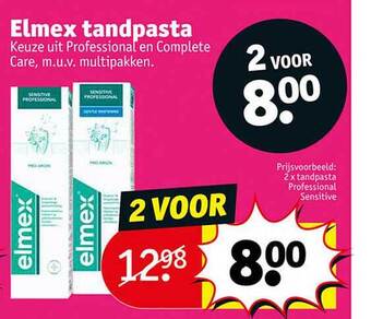 Kruidvat Elmex tandpasta aanbieding