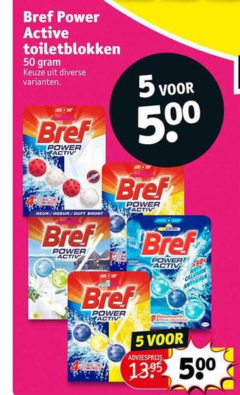 Kruidvat Bref power active toiletblokken aanbieding