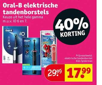 Kruidvat Oral-b elektrische tandenborstels aanbieding