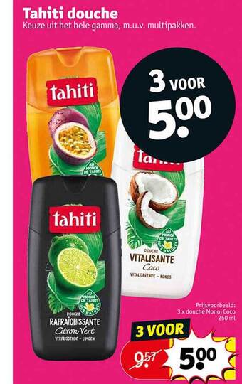 Kruidvat Tahiti douche aanbieding