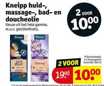 Kruidvat Kneipp huid-, massage-, bad- en doucheolie aanbieding