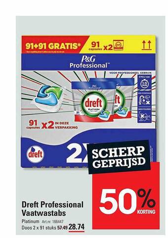 Sligro Dreft professional vaatwastabs aanbieding
