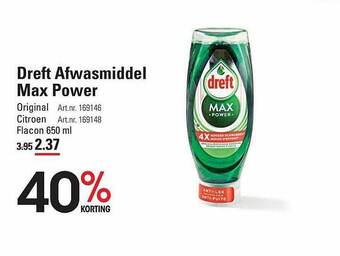 Sligro Dreft afwasmiddel max power aanbieding
