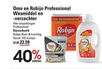 Omo en robijn professional wasmiddel en verzachter
