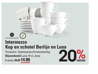 Sligro Intermezzo kop en schotel berlijn en luna aanbieding