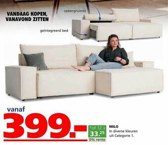 Seats and Sofas Milo aanbieding