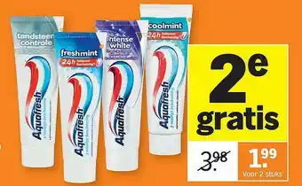 Albert Heijn Aquafresh 2e Gratis aanbieding