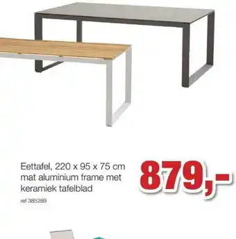 Eettafel 220x95x75 Cm
