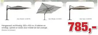 Hangparasol, Rechthoekig