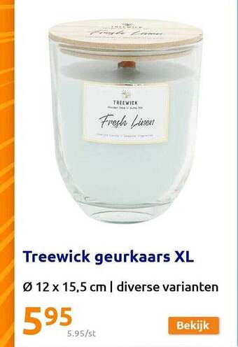 Action Treewick geurkaars xl aanbieding