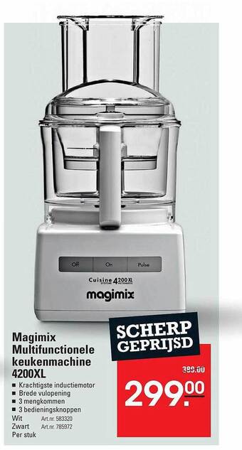 Sligro Magimix multifunctionele keukenmachine 4200xl aanbieding