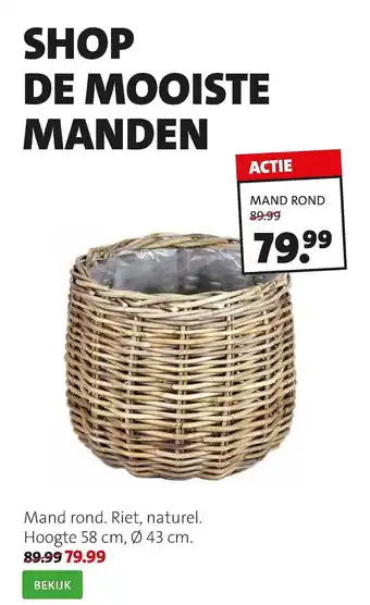 Intratuin Mand rond aanbieding