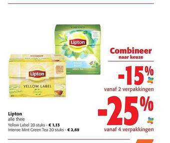 Colruyt Lipton aanbieding