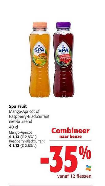 Colruyt Spa fruit aanbieding