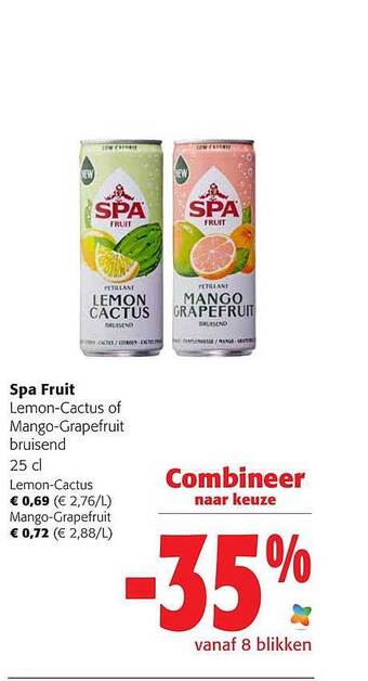 Colruyt Spa fruit aanbieding