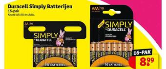 Kruidvat Duracell simply batterijen aanbieding