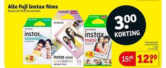 Alle fuji instax films