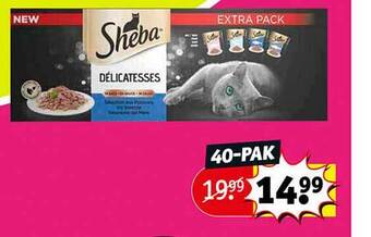 Kruidvat Sheba adult vis in saus aanbieding