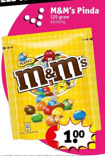 Kruidvat M&m's pinda aanbieding
