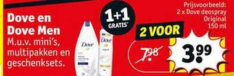 Kruidvat Dove en dove men aanbieding