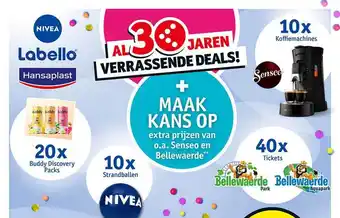 Kruidvat 20x buddy discovery packs, 10x strandballen nivea, 40x tickets bellewaerde park, bellewaerde aquapark aanbieding