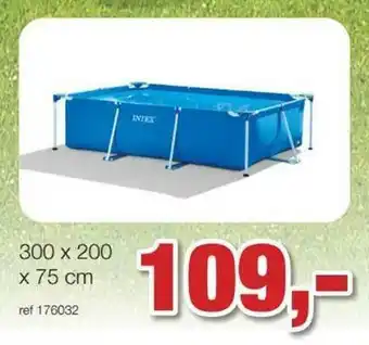 Paradisio Intex Metal Frame Opzetzwembad 300x200x75 Cm aanbieding