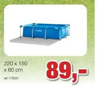 Intex Metal Frame Opzetzwembad 220x150x60xm