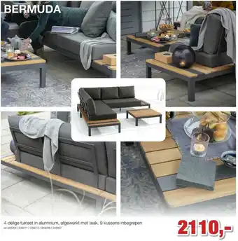 Bermuda 4-delige Tuinset In Aluminium