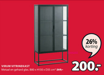Jysk Virum Vitrinekast aanbieding