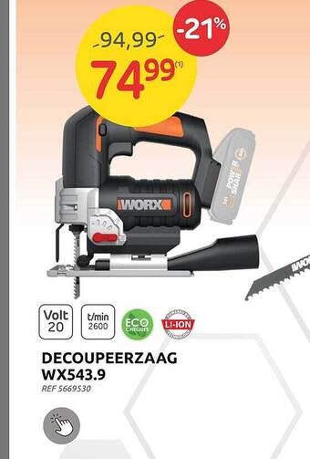 Brico Decoupeerzaag wx543.9 aanbieding