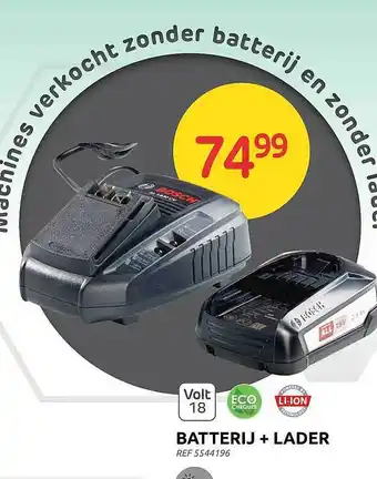 Brico Batterij + lader aanbieding