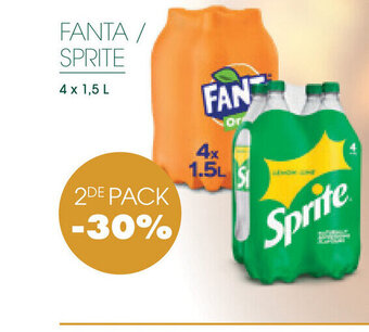 Prik en Tik Fanta / Sprite 4 x 1,5 L aanbieding