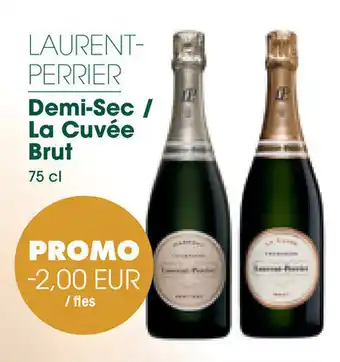 Prik en Tik Laurent-Perrier Demi-Sec / La Cuvee Brut 75 cl aanbieding