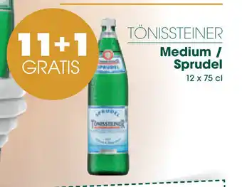 Prik en Tik Tonissteiner Medium / Sprudel 12 x 75 cl aanbieding