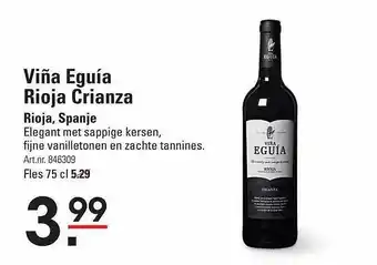 Sligro Viña eguía rioja crianza aanbieding