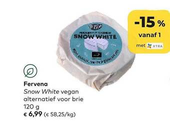 Fervena snow white vegan alternatief voor brie