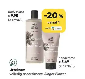 Bio Planet Urtekram volledig assortiment ginger flower aanbieding