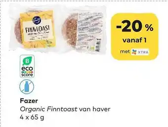 Fazer organic finntoast van haver