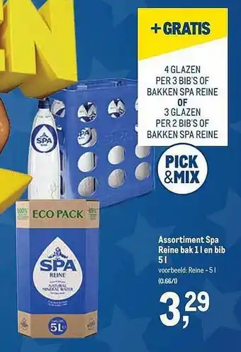 Assortiment spa reine bak 1l en bib 5l