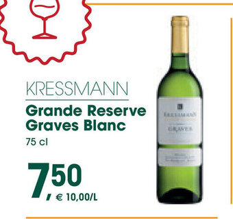 Prik en Tik Kressmann Grande Reserve Graves Blanc 75 cl aanbieding