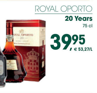 Prik en Tik Royal Oporto 20 Years 75 cl aanbieding